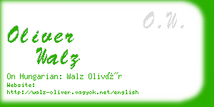oliver walz business card